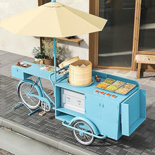 RNQZ Outdoor Vending Tricycle, Mobile Food Truck Three-Wheeler Juice and Food Vending Float Carts Setting up Stalls, Essential for Outdoor Business,B