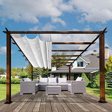 Paragon Outdoor 11'x11' Aluminum Pergola with Retractable Canopy Off-White