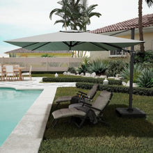 11FT Square Cantilever Patio Umbrella In Gray (Without Umbrella Base)