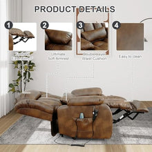 Dual Motor Massage Heat Recliner Chair, Leather Electric Lift Recliner