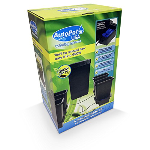Autopot 4 Pot System with 3.9 gallon pots & 12.4 gallon Tank indoor, black