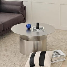 Chicken Couch End Table Stainless Steel Combination Coffee Table Creative Simple Style Sofa Side Table Round Home Small Apartment Coffee Table Corner Tables for Living Room(Large)
