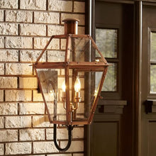 Quoizel Rue De Royal Charleston Outdoor Wall Lantern 23.5 Inch 2-Light Aged Copper