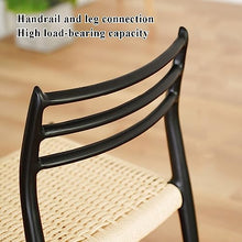 TEMKIN Home Dining Chair, Rattan Solid Wood Seat, Patio Garden Leisure Chair, Outdoors Rattan Sunlounger, Lazy Home Backrest Wicker Chair
