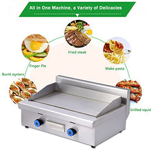 Commercial Propane Gas Griddle, 2 Stainless Steel Burner Tabletop Gas, Portable Table Ttop Grill, Large Non-Stick Steel Griddle, Teppanyaki Cooking Plate, Stainless Steel Portable Flat Top Grill,722