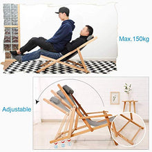 Traditional Classic Deck Chairs with Armrests Hardwood Frame | Sun Lounger Recliners | Folding Reclining Garden Chair Sunloungers Red White Stripe Max. 150Kg