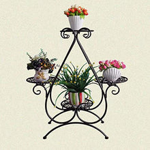 MIIKHI Plant Stands,I Flower Stand,Indoor Balcony Multi Storey Floor Standing Flower Pot Shelves Living Room Shelfnishings/Black