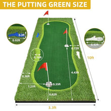 DWVO Golf Putting Green 3.3X10ft Practice Putting Mat Green
