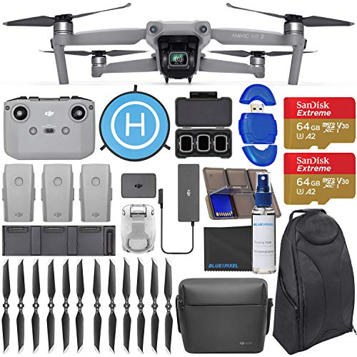 DJI Mavic Air 2 Fly More Combo Drone 48MP Camera 4K Video 128GB Bundle (Renewed)