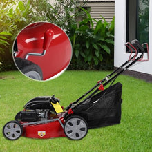141cc Gas Engine Lawn Mower,2850RPM Gas Lawn Mower,Self Propelled Lawn Mowers, with 50L Grass Tank and Big Wheels for Small Yards Courtyard Lawns Garden Red