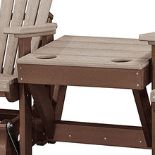 American Furniture Classics Double Glider Weatherwood/Tudor Brown