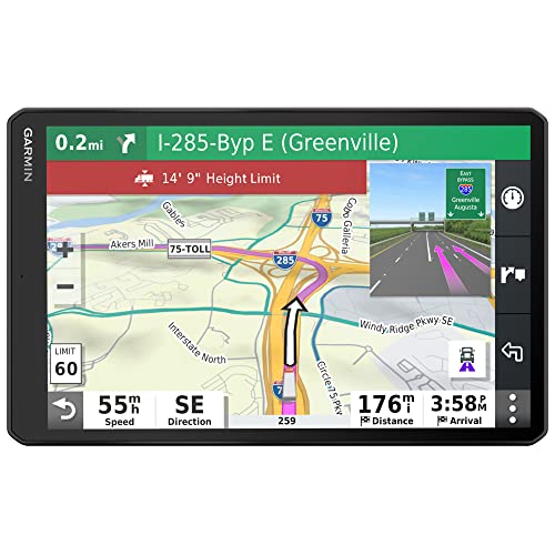 Garmin dezl OTR1000 10'' GPS Truck Navigator Bundle with 2YR Enhanced Protection Black (Renewed)