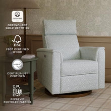Namesake Willa Plus Power Recliner in Bellflowers in Powdered Blue