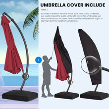 144'' Cantilever Umbrella with Crank Lift , Counter Weights Included