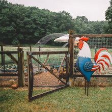 Backyard Expressions Rooster Décor Garden Statue - Chicken Yard Art Sculpture Outdoor - 63 Inch (Patriotic)