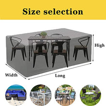 QIAOH Garden Furniture Cover Waterproof Rectangular 52x52x30in, Rattan Cube Set Cover Waterproof, Windproof, 420d Oxford Fabric Outdoor Garden Table Cover, Patio Table Cover