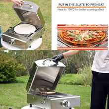 Outdoor 10" Pizza Oven, Stainless Steel Tabletop Pizza Oven,Propane Gas Fired, with Baking Stone and Shelf, Large-Capacity Pizza Drawer Toaster Oven, for Bakery Western Restaurant
