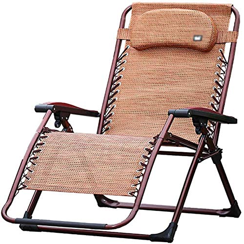IIPOSAQQ Zero Chair Outdoor Sun Lounger Chair Folding Recliner Heavy Duty Reclining Sunloungers for Home Garden Patio Deck Deck Chairs