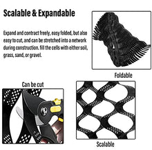 Permeable Pathway Grid Geocell, 2"/ 3"/ 4" Depth HDPE Gravel Grids for Garage Garden Stones Walkway, Flexible Cuttable Honeycomb Paving Stabilizer (Color : 4"/10cm High, Size : 3x50 m (10x164 ft))