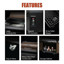 Z GRILLS Wood Pellet Grill Smoker with PID Control, Rain Cover, 700 sq. in Cooking Area for Outdoor BBQ, Smoke, Bake and Roast, 700D