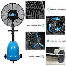 OREKPOT Oscillating Misting Fan with 90-Degree Rotation, 3 Speed Settings, Heavy-Duty for Outdoor and Commercial Use