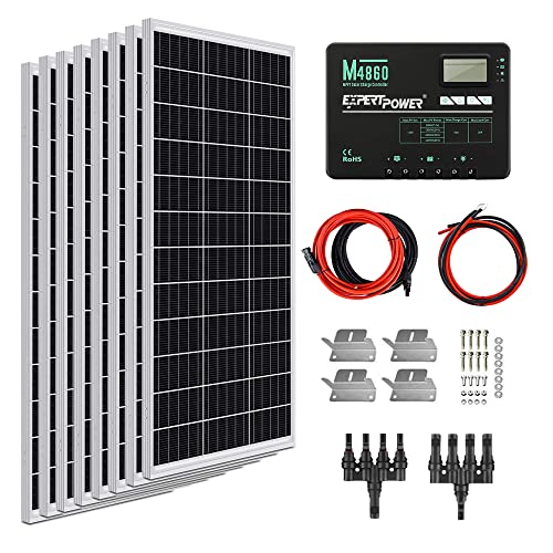 ExpertPower 800W 12V Solar Panel Kit | 800W Mono Rigid Solar Panels, 60A MPPT Solar Charge Controller | RV, Trailer, Camper, Marine, Off Grid, Solar Projects