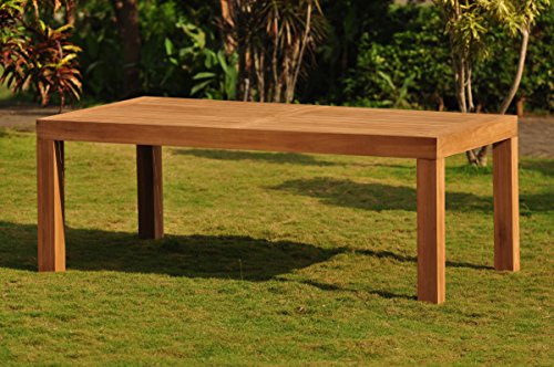 Grade-A Teak Wood 86" Canberra Rectangle Dining Table #TSDTCN