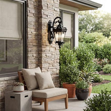 Kichler Tournai Outdoor Wall Sconce Light, Textured Black
