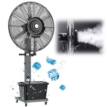 GFJYKDL 30in Patio Misting Fan, High-Power Industrial Spray Fan with 11 Gal Tank, Commercial Pedestal Fan for Outdoor Use, Ideal for Restaurants & Warehouses,One Color-650mm/26in