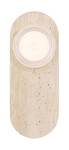 Eurofase Sternn 1-Light LED Outdoor Wall Sconce – 15" Travertine Modern Exterior Wall Light, Clear Wave Glass Shade, Wet-Rated for Porch, Patio & Entryway
