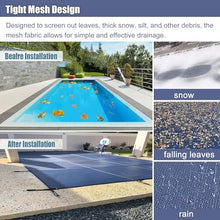 HDYZJQ Rectangle Winter Pool Covers for Inground Pools Solid Cover, Heavy Duty Pool Safety Covering for Protector Ground Pools, Reusable Replacement Swimming Pool Lid(2mx6m(6.5ftx19.7ft))