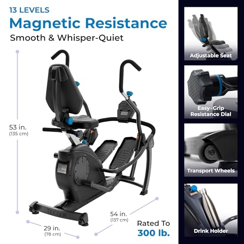 Teeter FreeStep Recumbent Cross Trainer and Elliptical (LT3) Black