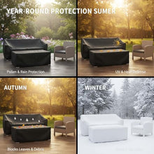 HUHJYUGE Rectangular Outdoor Furniture Cover, Waterproof Patio Furniture Cover for Table and Chair Set, All-Season Protection with UV Protection, Tear-Resistant Oxford Fabric