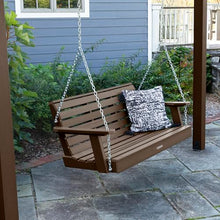 highwood Made in the USA Bodhi 10’ x 12’ Pergola with 5’ Weatherly Porch Swing, Weathered Acorn