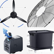 High Power Misting Fan, Adjustable Speed Metal Oscillating Mist Fan Cooling Warehouse Indoor/Outdoor, w/Anti-rollover Wheel - 26"/30" (Fan Blade Diameter: 75cm) (Copper Fan Blade Diameter: 75cm) (Co