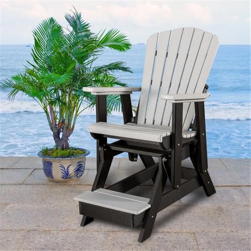 American Furniture Classics 516LGB Fan Back Balcony Glider, Light Gray