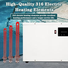 HJGJYWLQ Electric Pool Heater for Above Ground Pool, 220V Water Warmer with Touchscreen Thermostat, 316 Stainless Steel Fast Heating for Small Pools, Spas and Hot Tubs 11kw