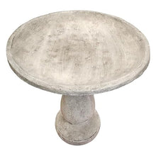 Solid Rock Stoneworks Classic Oval Concrete Birdbath – 24” Tall Outdoor Garden Accent – Heavy-Duty Handcrafted Cement Bird Bath – Weather Resistant Yard Décor – Made in USA- PreAged