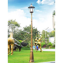 iumLeap 118.11In Outdoor Garden Lamp Post Light Aexterior Path Pillar Lamp Pillar Post Light Glass Lantern Single Head Bollard Path Lamp Waterproof Ip65 Street Light Mains Po(Bronze-300CM(118.11in))