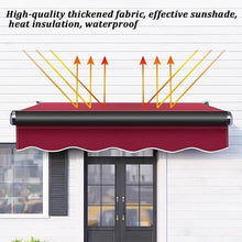 Motorized LED Light Awnings Electric, Electric Retractable Awning with Remote Control, Outdoor Sunshades, no Assembly Required, for Balconies, patios or cafes(Beige,2x1.5M)