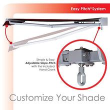 ADVANING SG Series, 14'x10' Manual Retractable Awning, Fully Assembled Quality UV+ Sun Shade Canopy, Color: Burgundy, MA1410-A108NG