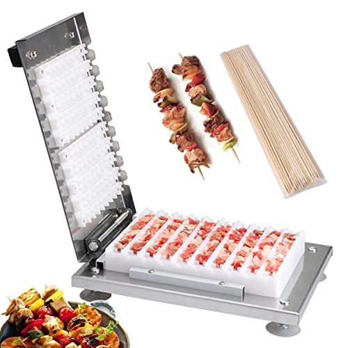 RJYYYDS Barbecue Skewer Making Machine, Barbecue Skewer and Lamb Skewer Making Machine, Manual Meat Skewer Making Machine