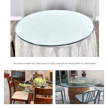 Pealihuy Glass Table Cover Protectors for Dining Table, Round Glass Table Top for Outdoor Patio Table, Clear and Heavy Tempered Glass Sturdy Wear-Resisting(100cm(40 in))