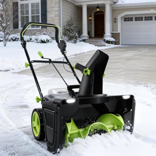 Cordless Electric Snow Blower, 40V 20-Inch Clearing Width 2 Batteries