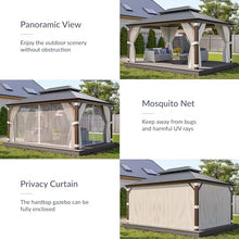 BELLEZE 12x16ft Hardtop Gazebo Brown
