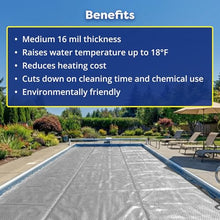 In The Swim 24' x 40' Ultra Silver Rectangle Solar Pool Cover 16 Mil