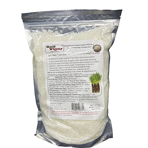 Soil Vigor Potassium Polymer Soil Moisture Retainer 45 Pounds White