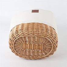 ASWRTYJO Japanese-style Fabric Wicker Storage Basket Rattan Picnic Basket Outdoor Party Storage Food Snacks Picnic Basket(E)