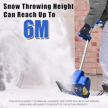 Electric Snow Plow with 2 Battery - Cordless Snow Shovel with Adjustable Handle, Handheld Snow Blower, 6m Throwing Distance, Snow Thrower for Driveway, Patio, Playground, Farm
