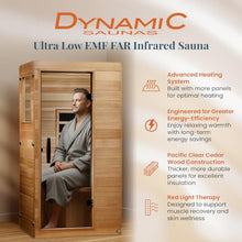 DYNAMIC SAUNAS Elite 1-Person Infrared Sauna with Red Light Therapy
